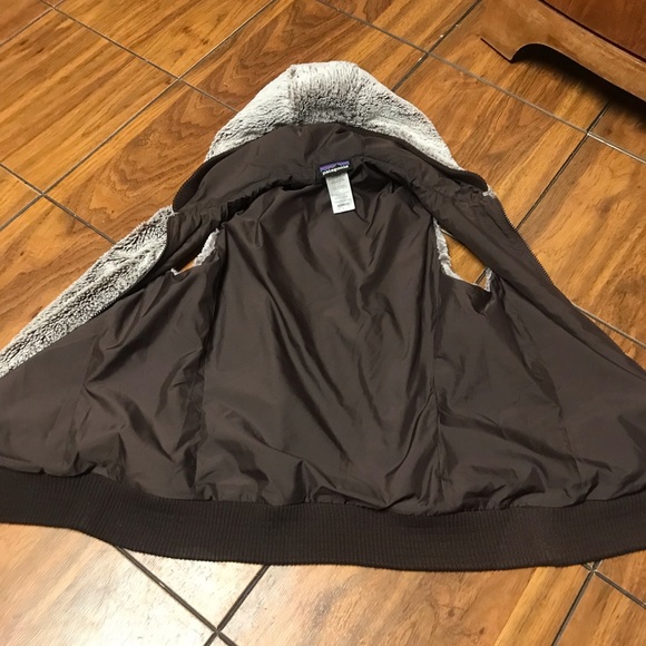 Patagonia" Fleece Conejo .Vest Brown.L Good Condition - Picture 11 of 12